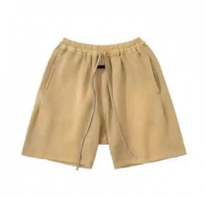 Essentials 7th Kollektion Thick Baumwoll Streetwear Kurze Hose Beige | 8796AEFDL