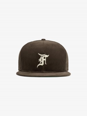 Essentials Corduroy 59FIFTY Fitted Kappe Braun | 4016DXOCA