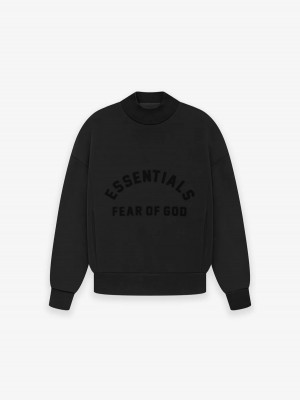 Essentials Crewneck Jet Sweatshirt Kinder Schwarz | 8316IECDF