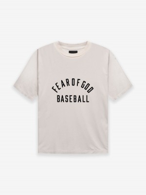 Essentials Fear of God Baseball Tee T-shirts Weiß | 6048JFCAE