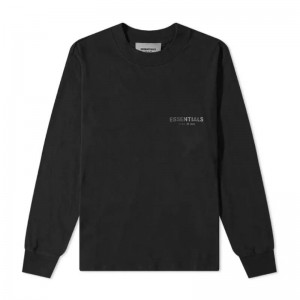 Essentials Fear of God Core Crew Sweatshirt Schwarz | 9176UMCKW