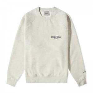 Essentials Fear of God Core Crew Sweatshirt Gray | 0689GOUZP