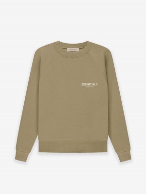 Essentials Fear of God Crewneck Sweatshirt Braun | 2398YVOUN