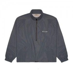 Essentials Fear of God Half Zip Oversized Jacken Schwarz | 6740ZHFLD