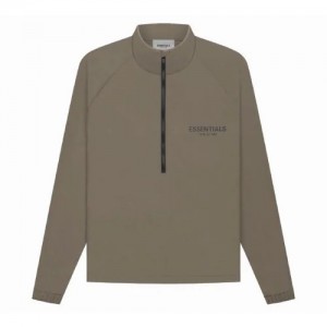 Essentials Fear of God Half Zip Track Jacken Gray | 2765GLDJE