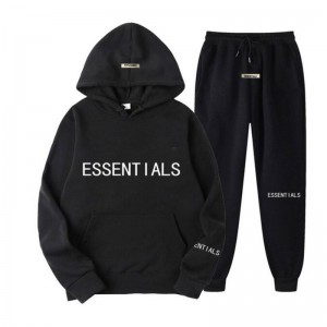 Essentials Fear of God Trainingsanzug Schwarz | 6807KWZUA