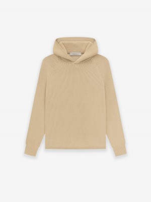 Essentials Knit Hoodie Kinder Beige | 4132XSGWH