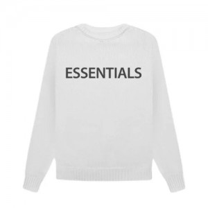 Essentials Overlapped Sweatshirt Weiß | 5936ZNCJF