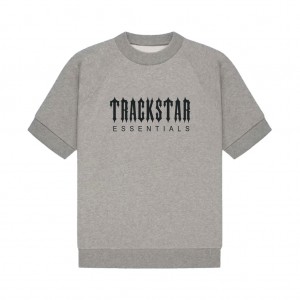 Essentials Trackstar Grays Henley T-shirts Gray | 6047QILFP