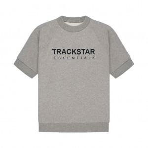 Essentials Trackstar Grays T-shirts Gray | 6309XESKQ