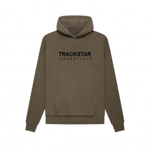 Essentials Trackstar Hoodie Dunkelbraun | 2981INJLE