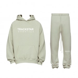 Essentials Trackstar Logo Print Trainingsanzug Sage | 0629WEKZO