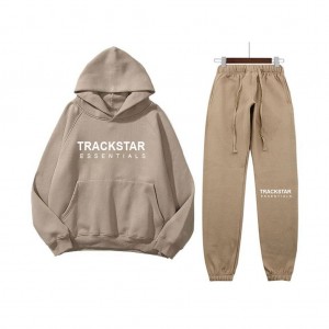 Essentials Trackstar Logo Printed Trainingsanzug Braun | 2709OJYES