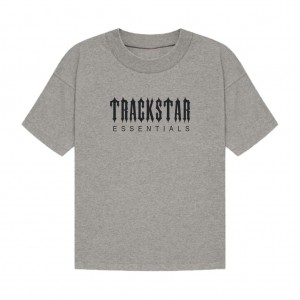 Essentials Trackstar London Boxy T-shirts Gray | 6957XANUB