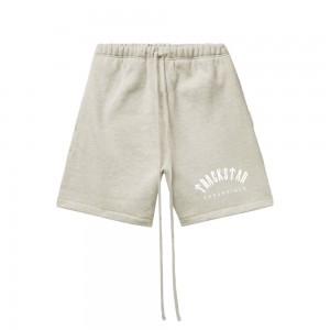 Essentials Trackstar London Bridge Kurze Hose Grey/White | 2609EQYRO