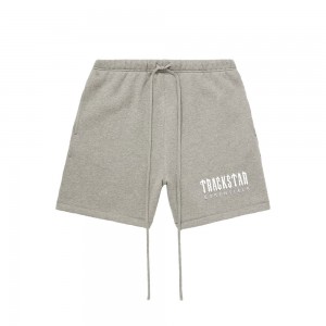 Essentials Trackstar London Logo Printed Kurze Hose Gray | 3421HEALN