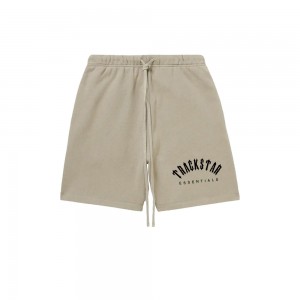Essentials Trackstar London Logo Printed Kurze Hose Brown/Black | 2154BQNST