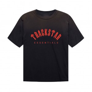 Essentials Trackstar London logo design Klassische T-shirts Schwarz | 8305IZLAK