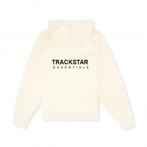 Essentials Trackstar Mode Mit Kapuze Hoodie Beige | 7021KCJUA