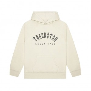 Essentials Trackstar Premium Regular Fit Hoodie Beige | 4823YKGSR