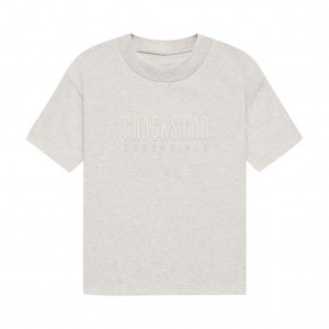 Essentials Trackstar Premium T-shirts Hellgrau | 7583RFODC