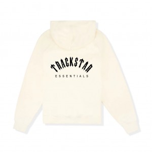 Essentials Trackstar Regular Fit Hoodie Beige | 0643VQDBE