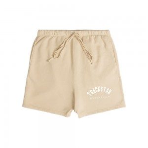 Essentials Trackstar Sweat Kurze Hose Beige | 6329FDISL