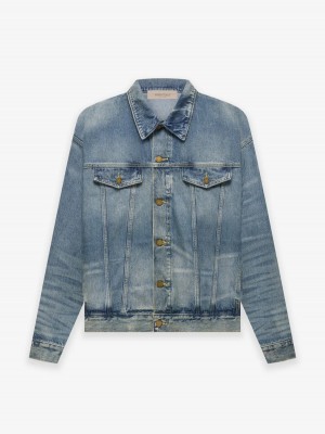 Essentials Trucker Jacken Blau | 8496TJCVF