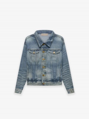 Essentials Trucker Jacken Indigo | 0539ANVXP