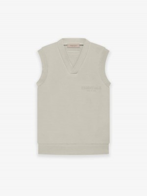 Essentials V Neck Vest Smoke | 5320KFJVO